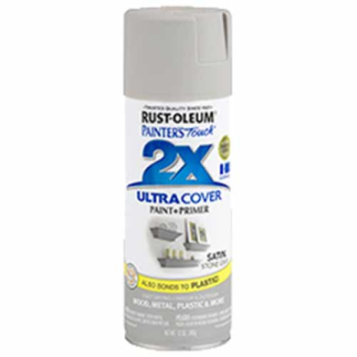 2x Ultra Cover 12oz Satin Spray- Stone Gray