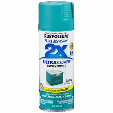 2x Ultra Cover 12oz Satin Spray- Vintage Teal