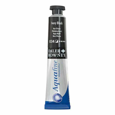 Daler Rowney Aquafine Watercolor Paint- Ivory Black 034