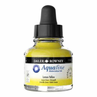 Daler-Rowney Aquafine Watercolor 1oz Ink- Lemon Yellow