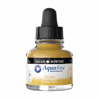 Daler-Rowney Aquafine Watercolor 1oz Ink- Yellow Ochre