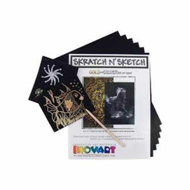 Inovart 8.5" x 11 Gold and Silver Foil With Stylus- 10sht  INO1108
