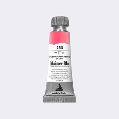 MaimeriBlu 12ml Watercolor- Permanent Red Deep