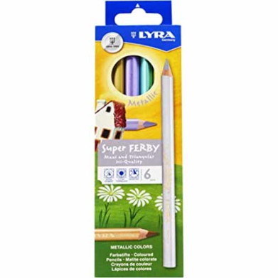 Lyra Super Ferby Metallic Colored Pencils- 6ct   L3721062