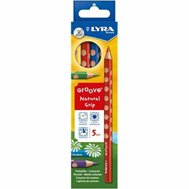 Lyra Triangular Grooved Colored Pencils- 5ct  L3811050