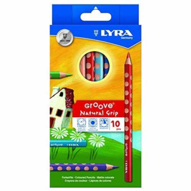 Lyra Triangular Grooved Colored Pencils- 10ct   L3811100