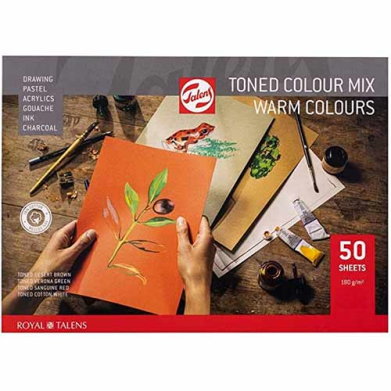 Royal Talens Toned Warm Colours Mix Pad- 11.7x16.5 (50shts)
