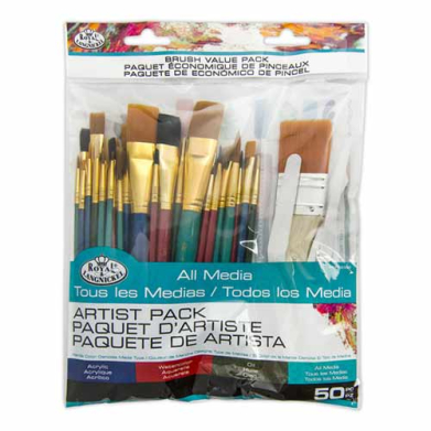 Royal Langnickel All Media Brush Value Pack - 50pc