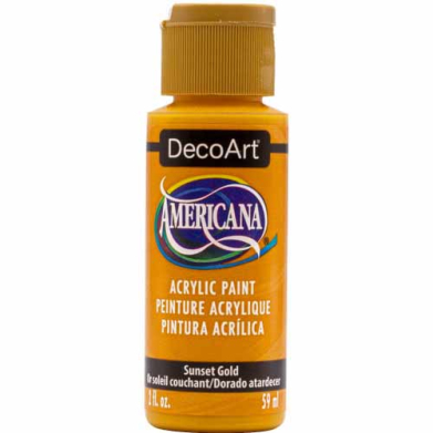 DecoArt Americana Acrylic Paint - (2oz/59ml) Sunset Gold