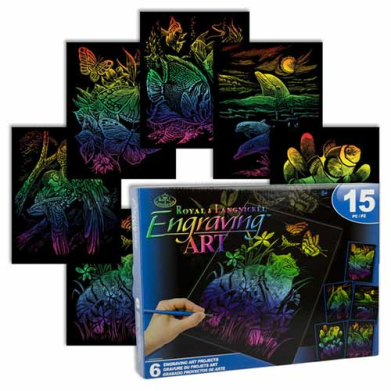 Engraving Art 6 Project Set- Rainbow