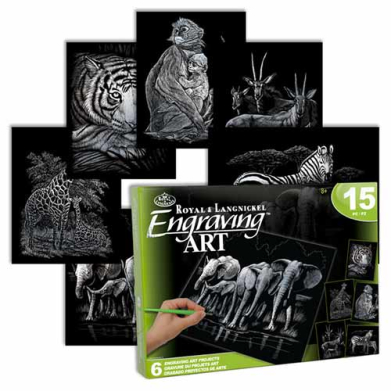 Engraving Art 6 Project Set- Silver