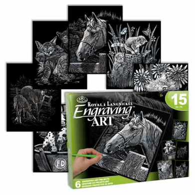 Engraving Art 6 Project Set- Silver