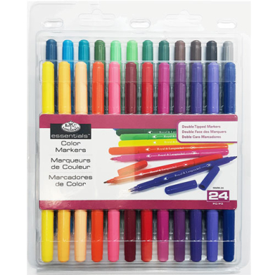 Royal Langnickel Essentials Dual-Tip Color Marker 24ct Set MARK-24