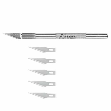 K1-Light Duty Knife W/Safetly Cap & 5 Blades