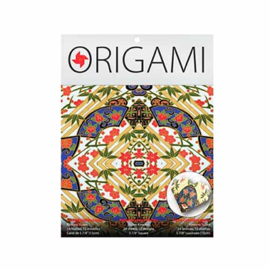 Yasutomo Kaleidoscope Origami Paper- (24Sheets, 4 designs) Kimono