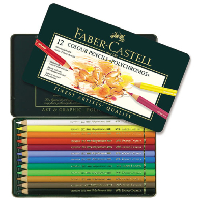 Polychromos Colored Pencil Metal Tin- 12ct