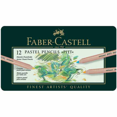 Pitt Pastel Pencil Metal Tin- 12ct