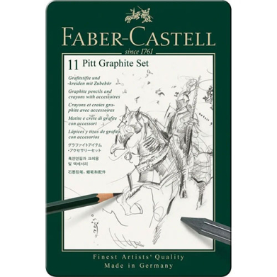 Faber Castell Pitt Graphite Drawing Set in Metal Tin- 11ct