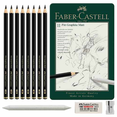 Pitt Graphite Matte Pencil Tin- 11ct