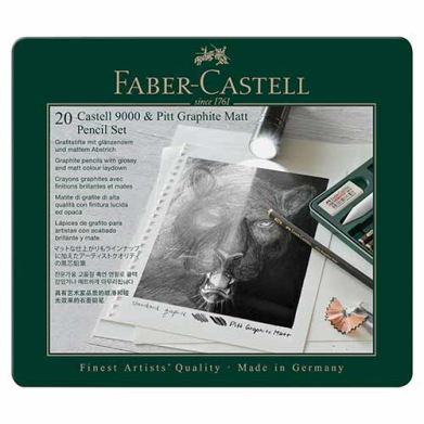 Pitt Graphite Matte Pencils & Castell 9000 Set