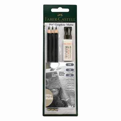 Faber Castell Pitt Matt Graphite Pencil Set (HB, 2B, 4B)    800166