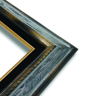 Econo Frame Tuscan Stained Walnut Grey with Black Velvet Liner - 14" x 18"
