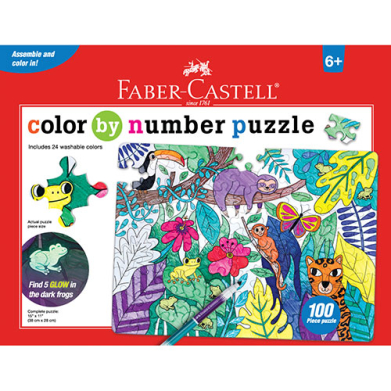 Faber- Castell Color By Number Puzzle - Jungle  FC14359