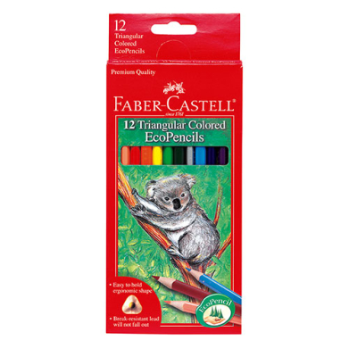 Faber Castell Triangular Colored EcoPencils- 12ct  FC9120512