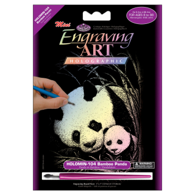 Holographic Mini Engraving Art Kit- Bamboo Panda