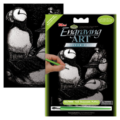 Royal Langnickel Silver Mini Engraving Art Kit- Oceanside Puffins