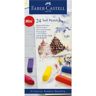 Faber Castell Creative Studio Soft Pastel Cardboard Box- 24ct (Half Length)