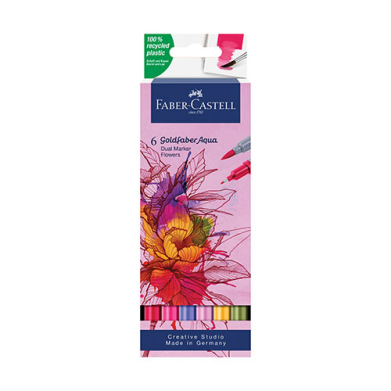 Goldfaber Aqua Dual Marker Set- 6ct (Flowers)