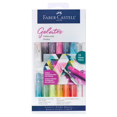 Faber Castell Creative Studio Gelatos- 15ct (Iridescents)  FC770175
