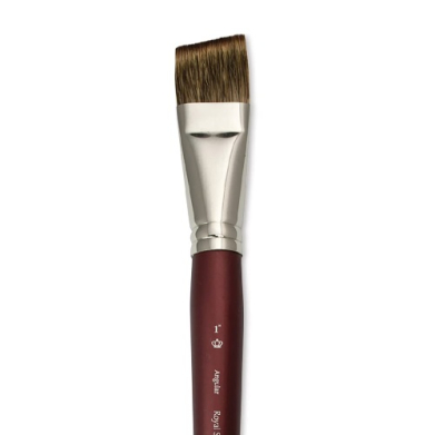 1" Royal Sabletek Short Handle Angular