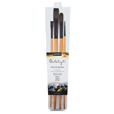 Princeton Professional Catalyst Polytip Bristle Brush Set-4pc