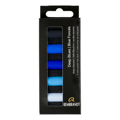 Rembrandt Soft Pastel 5 Half Stick Micro Set- Deep Blues