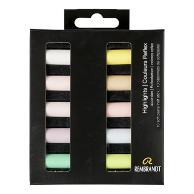 Rembrandt Soft Pastel 10 Half Stick Micro Set- Highlights