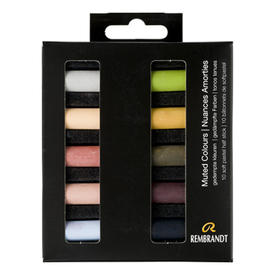 Rembrandt Soft Pastel 10 Half Stick Micro Set- Muted Colors
