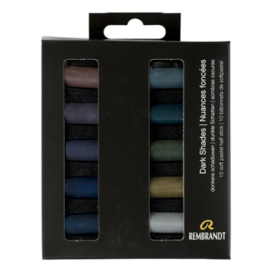 Rembrandt Soft Pastel 10 Half Stick Micro Set- Dark Shades
