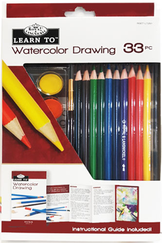 Royal Langnickel Essentials Learn to Watercolor Drawing Set- 33pc RSET-LT251