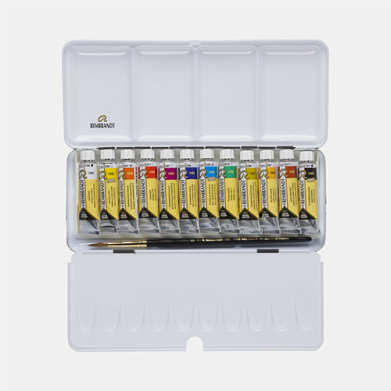 Rembrandt Professional Watercolor Tube Set / Metal Tin  -12x10ml -Portrait Collection  05830196