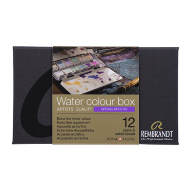 Rembrandt Professional Watercolor Pans Set / Metal Tin  -12ct Special Effects    05838691