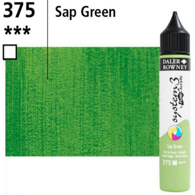 System3 Fluid Acrylics Sap Green -29.5ml Applicator Bottle 139029375
