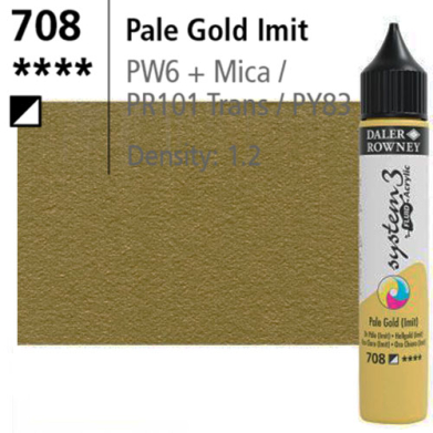 System3 Fluid Acrylics Pale Gold -29.5ml Applicator Bottle 139029708