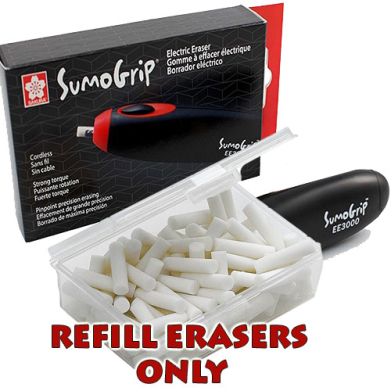 Sakura SumoGrip Electric Refill Erasers 60pk Box  SKSE500P
