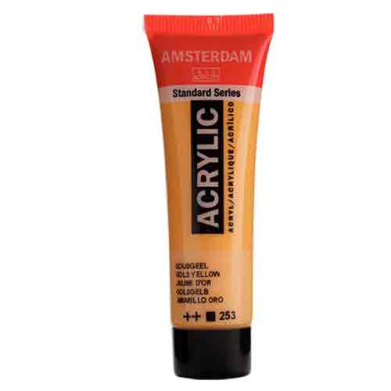 Royal Talens Amsterdam Acrylic Paint - (0.7oz/20ml) Gold Yellow RT17042530