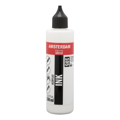 Royal Talens Amsterdam Acrylic Ink - (3.4oz/100ml) Titanium White RT17211050