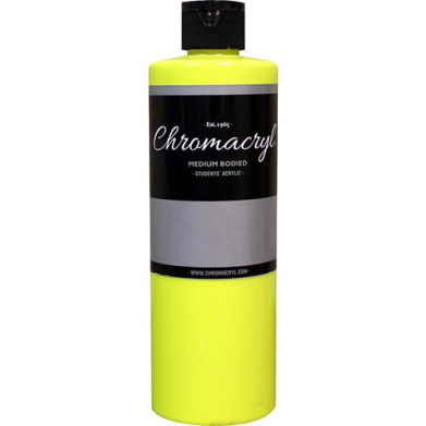 Chromacryl Acrylic Paint - (16.9oz/473ml) Neon Yellow CH1220