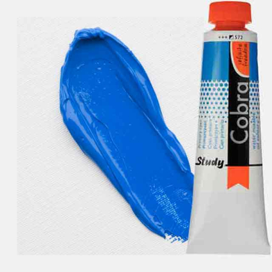 Royal Talens Cobra Study Water Mixable Oil Paint 40ml Primary Cyan 572 - RT25055720