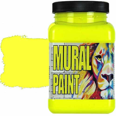 Chroma Acrylic Mural Paint - (16oz/474ml) CH2514 Techno Yellow (neon yellow)